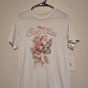 White 'Dear Santa Claus' Graphic T-Shirt